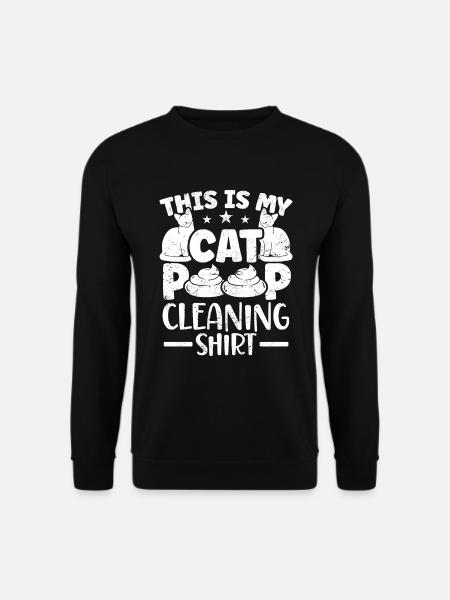Katze Katzenbesitzer Katzenklo Reinigen - Unisex Pullover - Schwarz