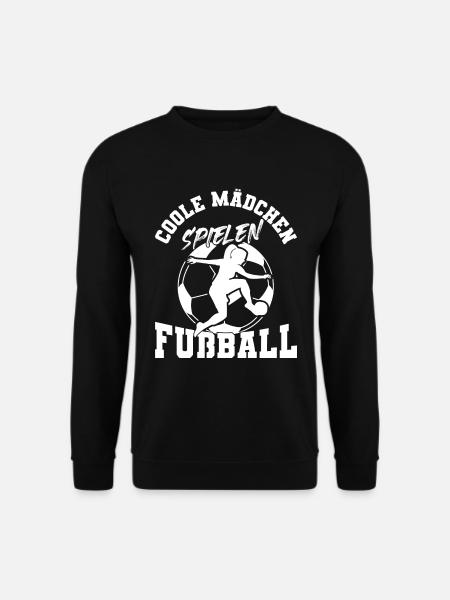 Coole Mädchen Spielen Fußball Fußballerin - Unisex Pullover - Schwarz