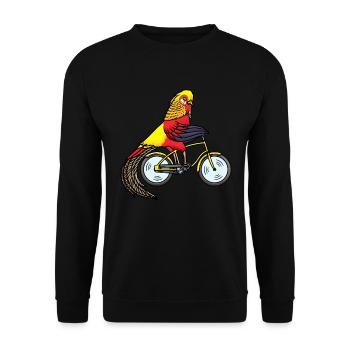 Golden Pheasant Bird Vélo Cycliste - Sweat-shirt Unisexe - noir - Devant - Alina (178cm) & Michal (187cm)