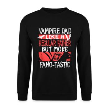 Papa vampire Halloween - Sweat-shirt Unisexe - noir - Devant - Alina (178cm) & Michal (187cm)