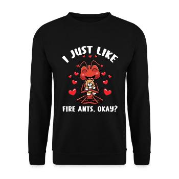 Fourmi de feu avec jouet câlin - Sweat-shirt Unisexe - noir - Devant - Alina (178cm) & Michal (187cm)