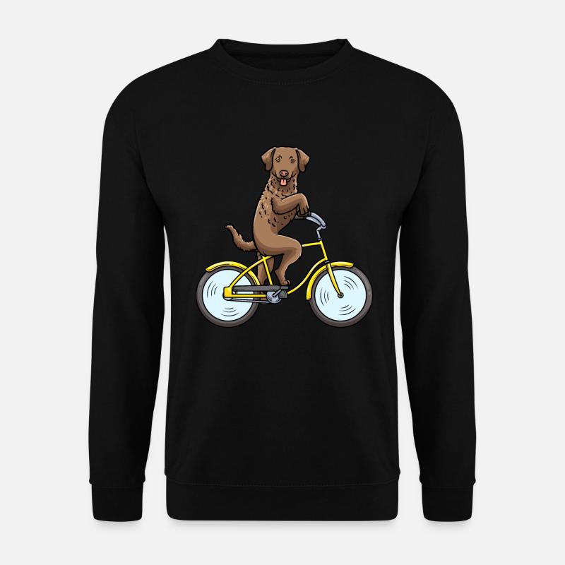Chesapeake Bay Retriever Hund Auf Fahrrad - Unisex Pullover - Schwarz