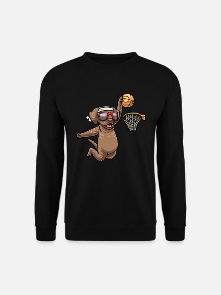 Chesapeake Bay Retriever Hund Beim Basketball - Unisex Pullover - Schwarz