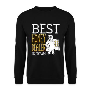 Bester Honighändler Der Stadt Imkerei Imker - Unisex Pullover - Schwarz - Vorne - Alina (178cm) & Michal (187cm)
