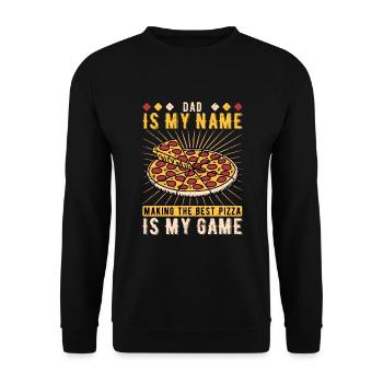 Pizzaïolo Père Pizzaiolo - Sweat-shirt Unisexe - noir - Devant - Alina (178cm) & Michal (187cm)