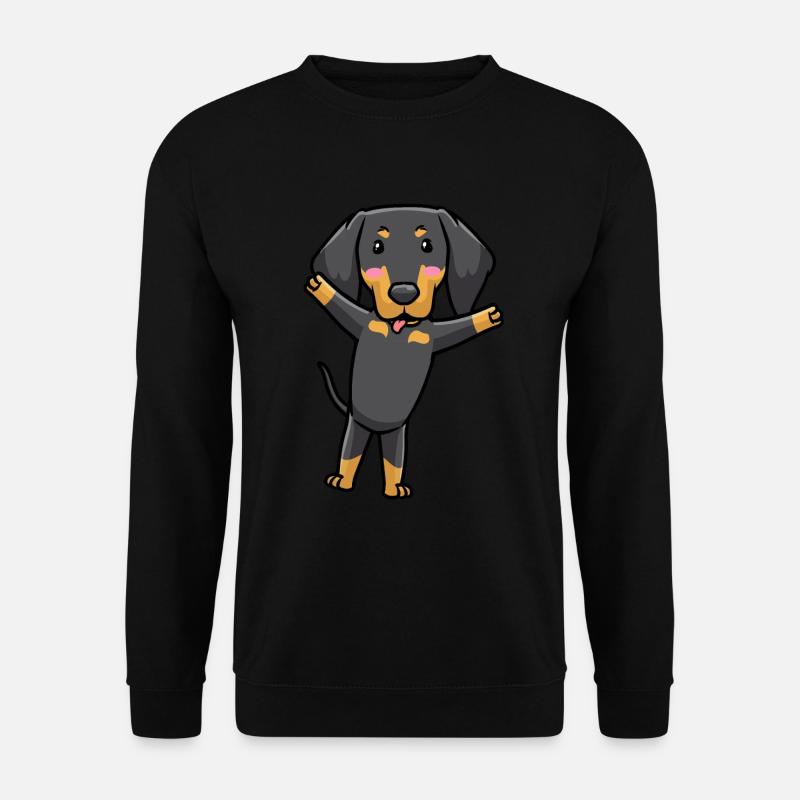 Brandlbracke Hund Emoticon - Unisex Pullover - Schwarz