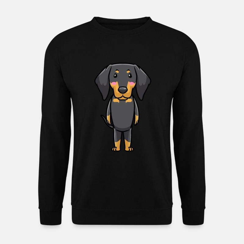 Brandlbracke Hund Emoticon - Unisex Pullover - Schwarz