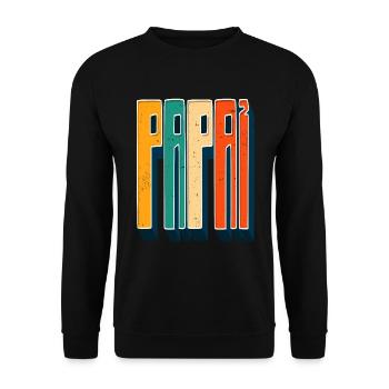 Papa 2 Father of Two Two Father's Day Twins - Unisex Sweatshirt - black - Front - Alina (178cm) & Michal (187cm)