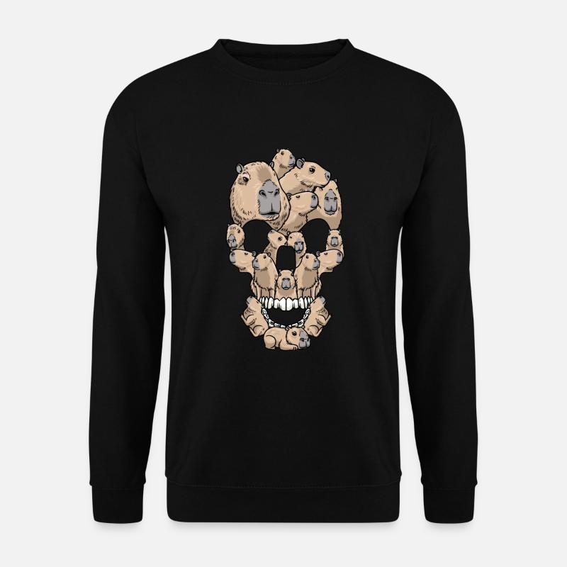 Capybara Skull Capybara - Unisex Sweatshirt - black