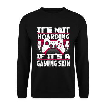 Gamer Gamer Gaming Console Video Games - Unisex Sweatshirt - black - Front - Alina (178cm) & Michal (187cm)