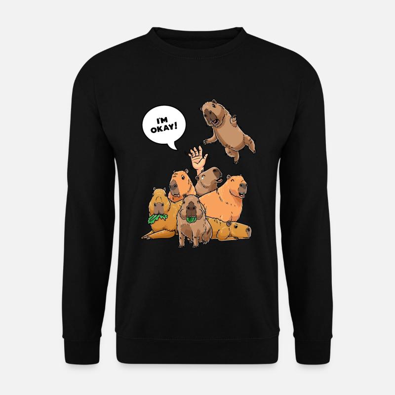 Capybara Funny Rodent Capybara Capybara - Unisex Sweatshirt - black