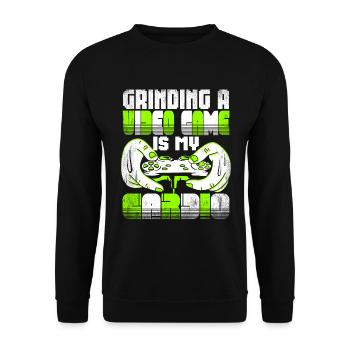 Gamer Gamer Gaming Console Video Games - Unisex Sweatshirt - black - Front - Alina (178cm) & Michal (187cm)