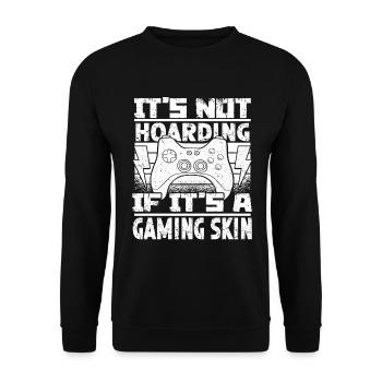 Gamer Gamer Gaming Console Video Games - Unisex Sweatshirt - black - Front - Alina (178cm) & Michal (187cm)
