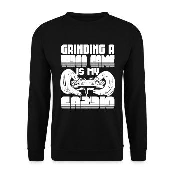 Gamer Gamer Gaming Console Video Games - Unisex Sweatshirt - black - Front - Alina (178cm) & Michal (187cm)