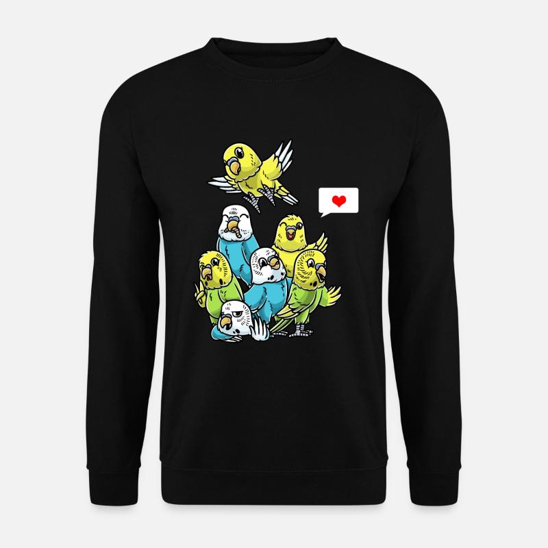 Funny Budgie Parrot Bird - Unisex Sweatshirt - black
