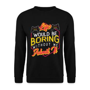 Gamer Gamer Gaming Console Jeux vidéo - Sweat-shirt Unisexe - noir - Devant - Alina (178cm) & Michal (187cm)