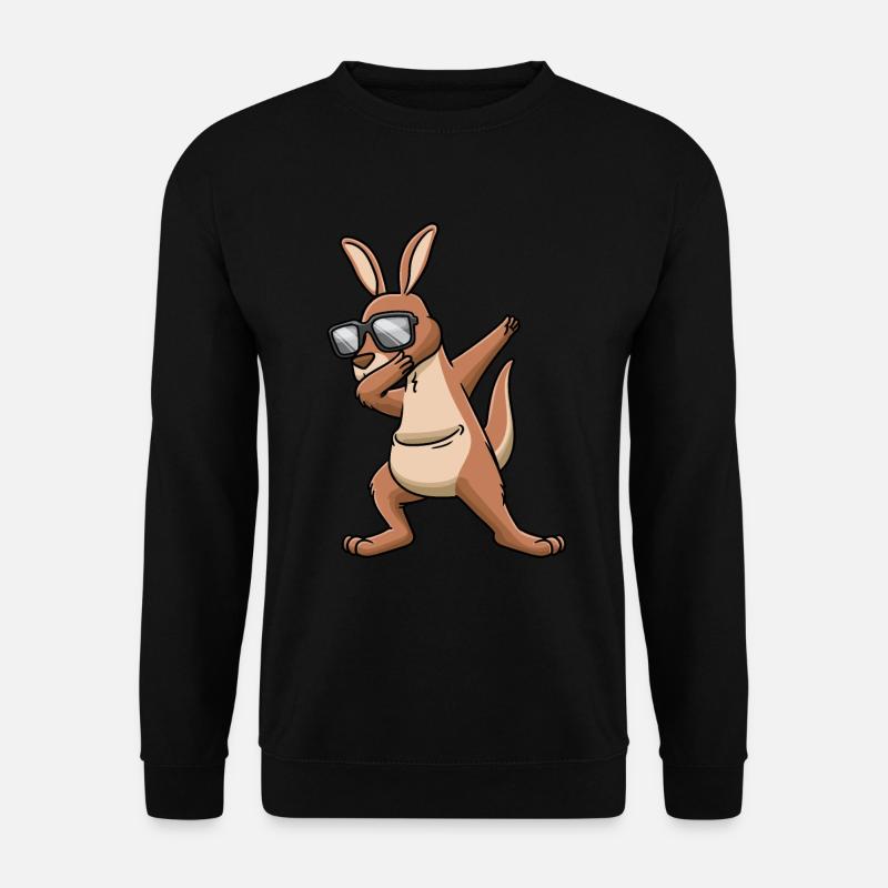 Dabbingdes Känguru Mit Sonnenbrille - Unisex Pullover - Schwarz