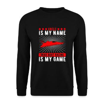Course de dragsters Oncle Course de dragsters - Sweat-shirt Unisexe - noir - Devant - Alina (178cm) & Michal (187cm)