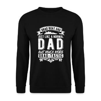 Course de dragsters papa papa course de dragster - Sweat-shirt Unisexe - noir - Devant - Alina (178cm) & Michal (187cm)