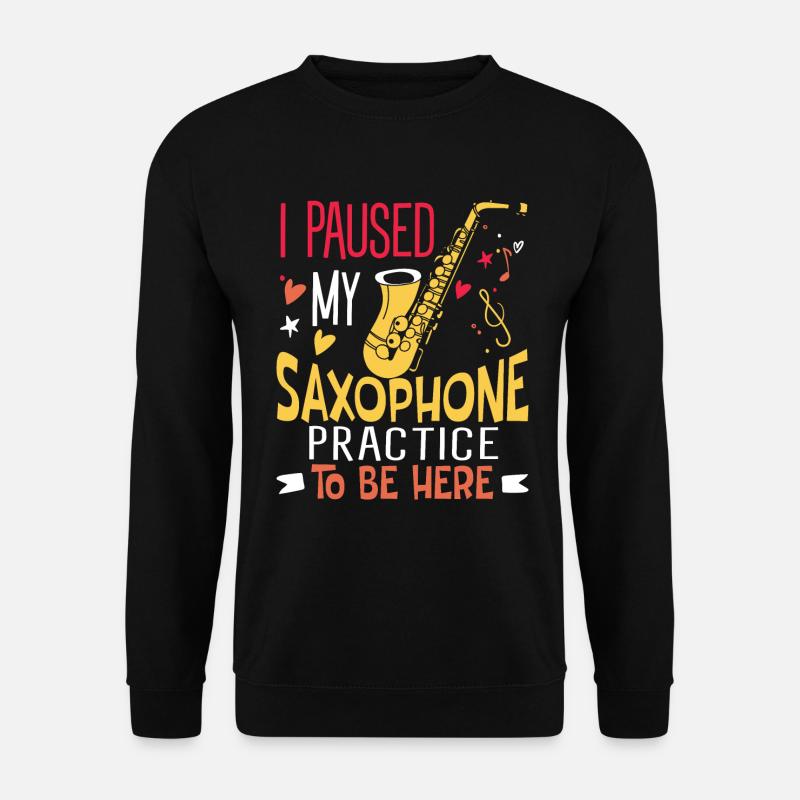 Saxophon Saxophonspieler Saxophonist - Unisex Pullover - Schwarz