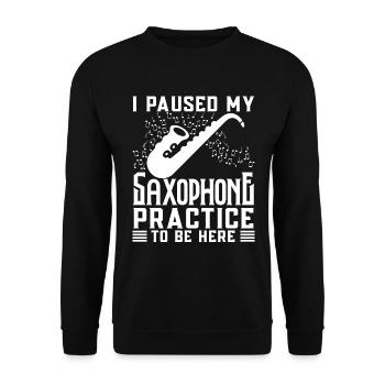 Saxophoniste Saxophoniste Saxophoniste - Sweat-shirt Unisexe - noir - Devant - Alina (178cm) & Michal (187cm)