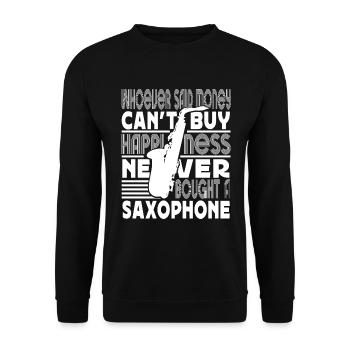 Saxophoniste Saxophoniste Saxophoniste - Sweat-shirt Unisexe - noir - Devant - Alina (178cm) & Michal (187cm)