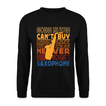Saxophoniste Saxophoniste Saxophoniste - Sweat-shirt Unisexe - noir - Devant - Alina (178cm) & Michal (187cm)
