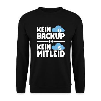 No backup no pity for programmers - Unisex Sweatshirt - black - Front - Alina (178cm) & Michal (187cm)