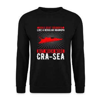 Drag Boat Racing Opa - Unisex Pullover - Schwarz - Vorne - Alina (178cm) & Michal (187cm)