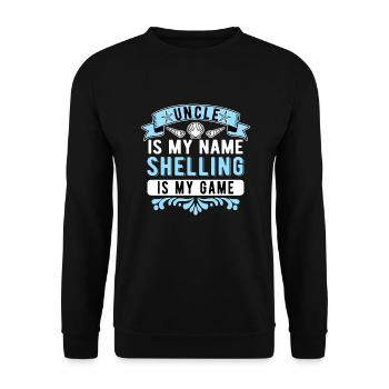 Collecteur de coquillages Oncle - Sweat-shirt Unisexe - noir - Devant - Alina (178cm) & Michal (187cm)