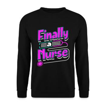 Infirmières infirmières - Sweat-shirt Unisexe - noir - Devant - Alina (178cm) & Michal (187cm)