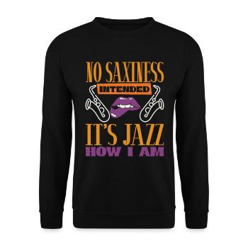 Saxophon Saxophonist - Unisex Pullover - Schwarz - Vorne - Alina (178cm) & Michal (187cm)