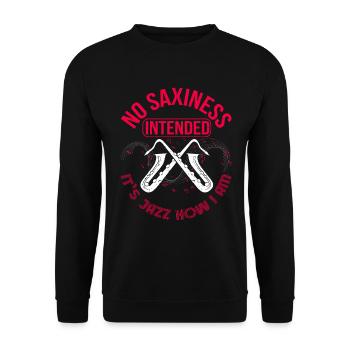 Saxophon Saxophonist - Unisex Pullover - Schwarz - Vorne - Alina (178cm) & Michal (187cm)