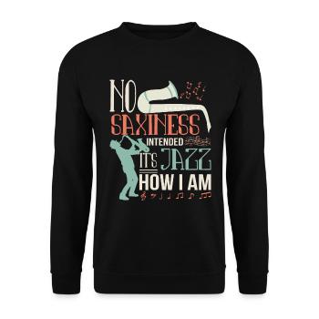 Saxophon Saxophonist - Unisex Pullover - Schwarz - Vorne - Alina (178cm) & Michal (187cm)