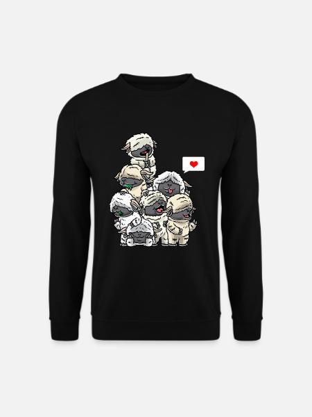 Lustig Walliser Schwarznasenschaf Schaf - Unisex Pullover - Schwarz