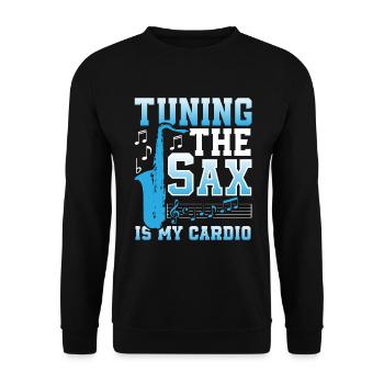 Saxophone Saxophoniste - Sweat-shirt Unisexe - noir - Devant - Alina (178cm) & Michal (187cm)