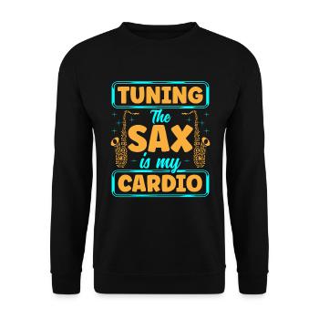 Saxophone Saxophoniste - Sweat-shirt Unisexe - noir - Devant - Alina (178cm) & Michal (187cm)