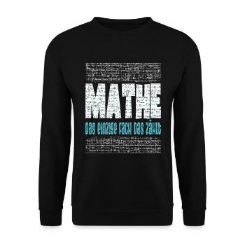 Mathe Mathematiklehrer Mathematikstudent - Unisex Pullover - Schwarz - Vorne - Alina (178cm) & Michal (187cm)