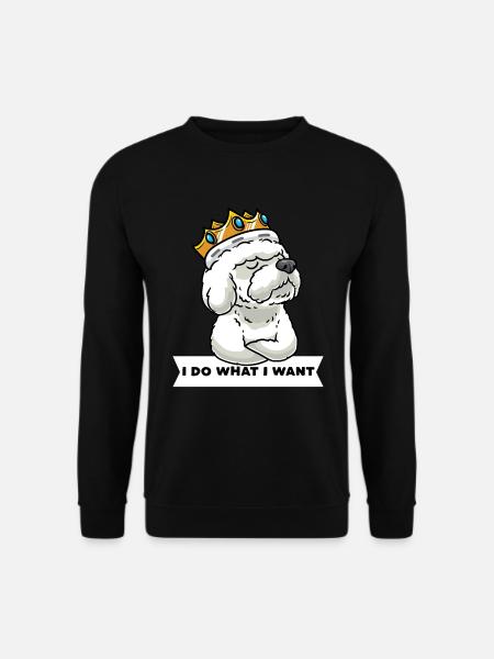 Bichon Frisé têtu Bichon bouclé - Sweat-shirt Unisexe - noir