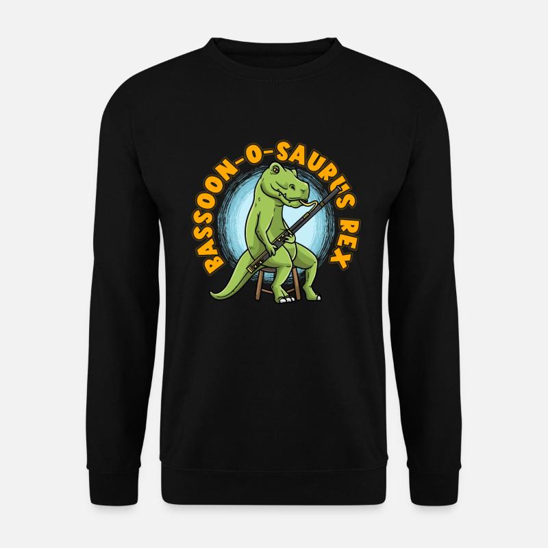 Bassoon-o-saurus Rex Dinosaur Bassoon - Unisex Sweatshirt - black