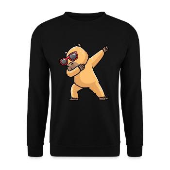 Capybara Tanzen Mit Sonnenbrille Wasserschwein - Unisex Pullover - Schwarz - Vorne - Alina (178cm) & Michal (187cm)