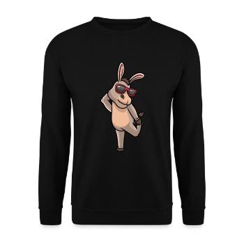 Danses de l’âne avec des lunettes de soleil Danseuse de danse - Sweat-shirt Unisexe - noir - Devant - Alina (178cm) & Michal (187cm)