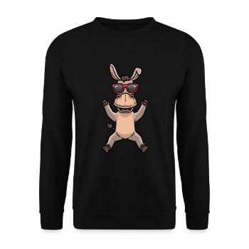 Danses de l’âne avec des lunettes de soleil Danseuse de danse - Sweat-shirt Unisexe - noir - Devant - Alina (178cm) & Michal (187cm)
