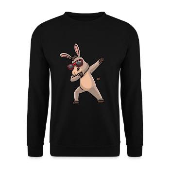 Danses de l’âne avec des lunettes de soleil Danseuse de danse - Sweat-shirt Unisexe - noir - Devant - Alina (178cm) & Michal (187cm)
