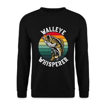 Zanderflüsterer - Unisex Pullover - Schwarz - Vorne - Alina (178cm) & Michal (187cm)