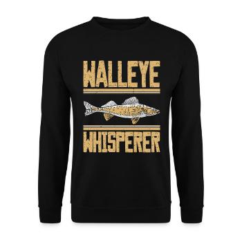 Pikeperch Whisperer - Sweat-shirt Unisexe - noir - Devant - Alina (178cm) & Michal (187cm)