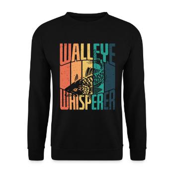 Zanderflüsterer - Unisex Pullover - Schwarz - Vorne - Alina (178cm) & Michal (187cm)