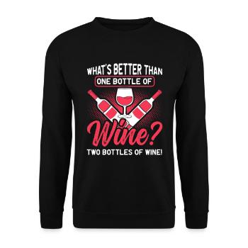 Buveur de vin Amateur de vin Vin Vigneron Vin - Sweat-shirt Unisexe - noir - Devant - Alina (178cm) & Michal (187cm)