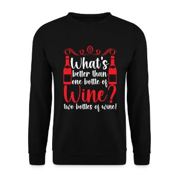 Buveur de vin Amateur de vin Vin Vigneron Vin - Sweat-shirt Unisexe - noir - Devant - Alina (178cm) & Michal (187cm)