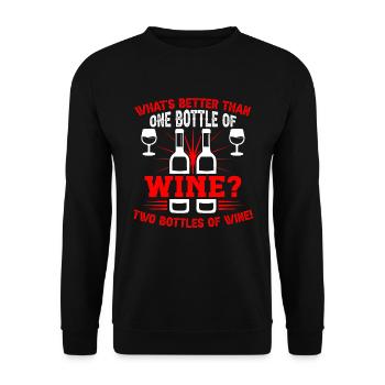 Buveur de vin Amateur de vin Vin Vigneron Vin - Sweat-shirt Unisexe - noir - Devant - Alina (178cm) & Michal (187cm)
